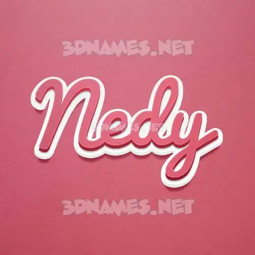 nedy in Red Scribble style - 3D name wallpaper nedy in Red Scribble style - 3D name wallpaper
