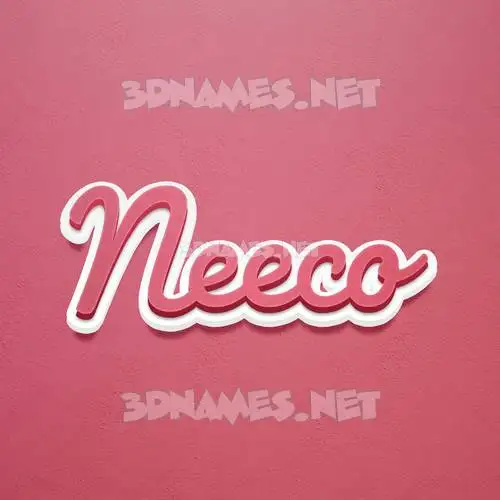 neeco in Red Scribble style - 3D name wallpaper neeco in Red Scribble style - 3D name wallpaper