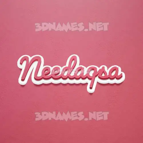 needaqsa in Red Scribble style - 3D name wallpaper needaqsa in Red Scribble style - 3D name wallpaper