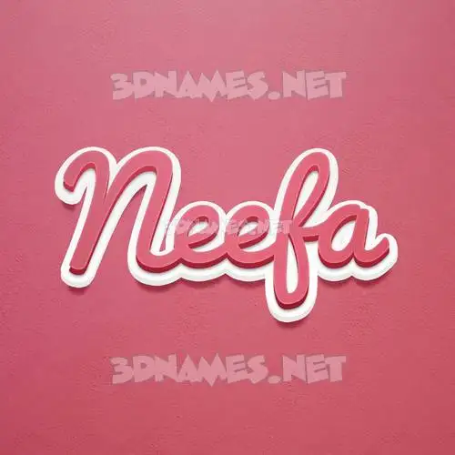 neefa in Red Scribble style - 3D name wallpaper