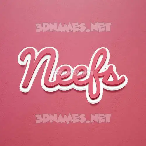 neefs in Red Scribble style - 3D name wallpaper neefs in Red Scribble style - 3D name wallpaper