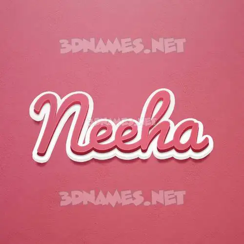 neeha in Red Scribble style - 3D name wallpaper neeha in Red Scribble style - 3D name wallpaper