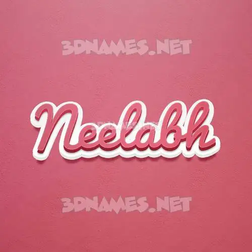 neelabh in Red Scribble style - 3D name wallpaper