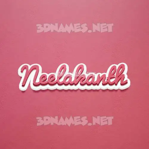 neelakanth in Red Scribble style - 3D name wallpaper