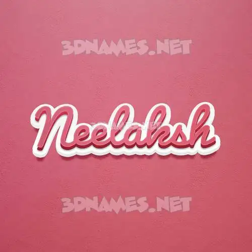 neelaksh in Red Scribble style - 3D name wallpaper