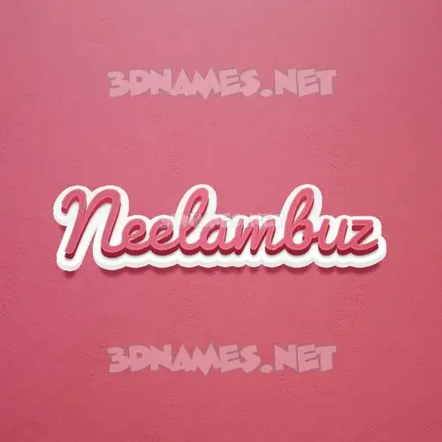 neelambuz in Red Scribble style - 3D name wallpaper