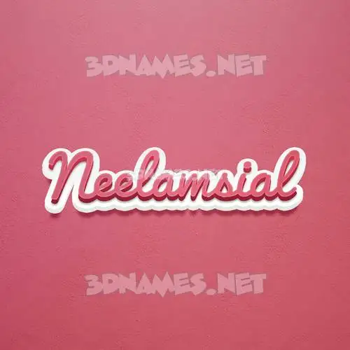 neelamsial in Red Scribble style - 3D name wallpaper