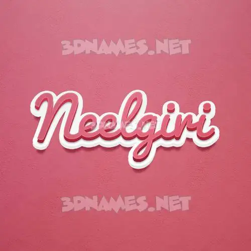 neelgiri in Red Scribble style - 3D name wallpaper