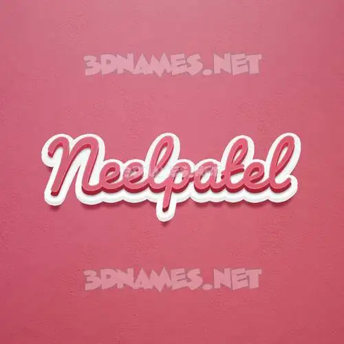 neelpatel in Red Scribble style - 3D name wallpaper