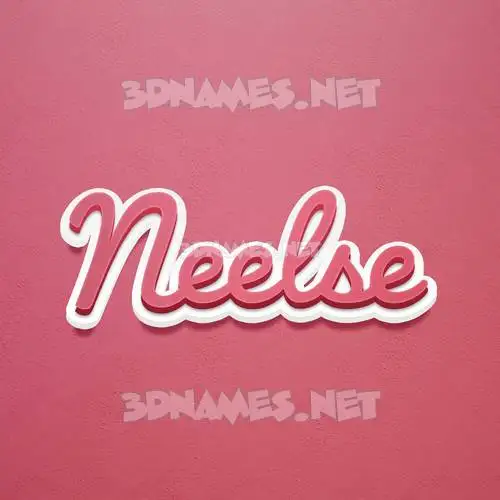 neelse in Red Scribble style - 3D name wallpaper