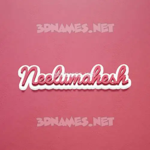 neelumahesh in Red Scribble style - 3D name wallpaper