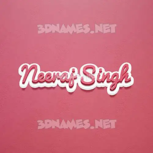 neeraj singh in Red Scribble style - 3D name wallpaper