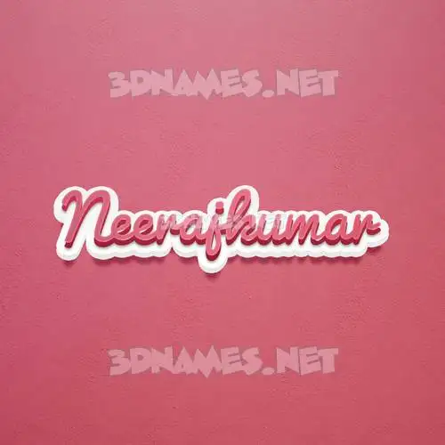neerajkumar in Red Scribble style - 3D name wallpaper