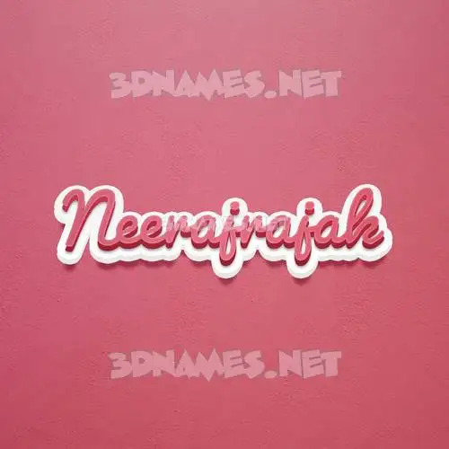 neerajrajak in Red Scribble style - 3D name wallpaper