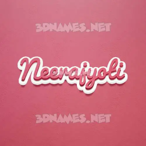 neerajyoti in Red Scribble style - 3D name wallpaper
