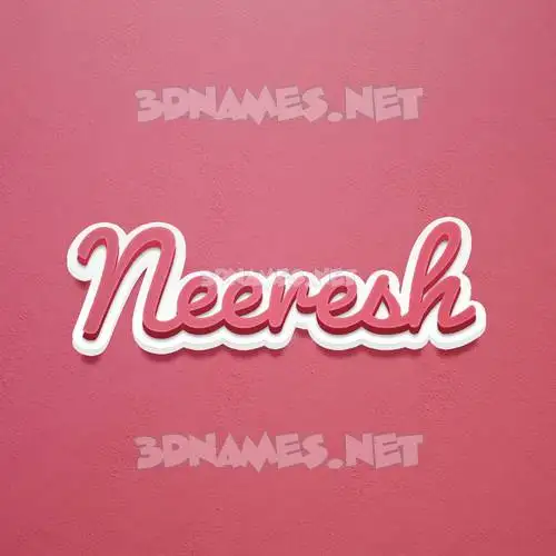neeresh in Red Scribble style - 3D name wallpaper neeresh in Red Scribble style - 3D name wallpaper