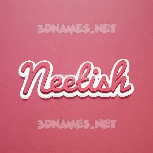 neetish in Red Scribble style - 3D name wallpaper neetish in Red Scribble style - 3D name wallpaper