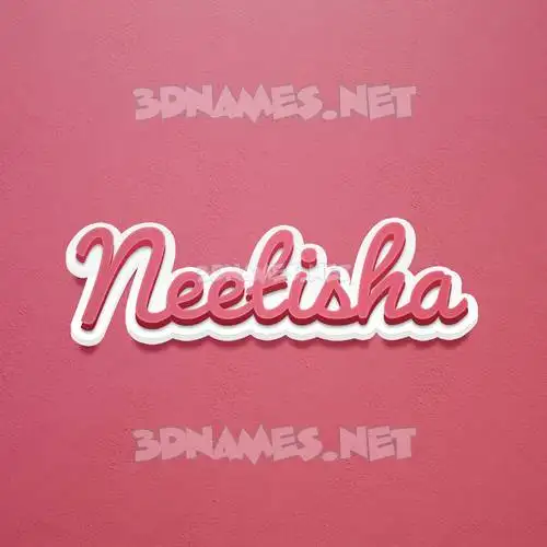 neetisha in Red Scribble style - 3D name wallpaper