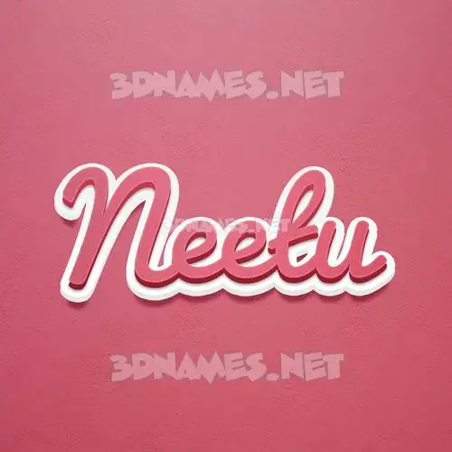 neetu in Red Scribble style - 3D name wallpaper