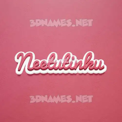 neetutinku in Red Scribble style - 3D name wallpaper