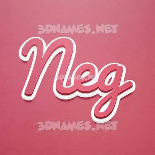 neg in Red Scribble style - 3D name wallpaper neg in Red Scribble style - 3D name wallpaper