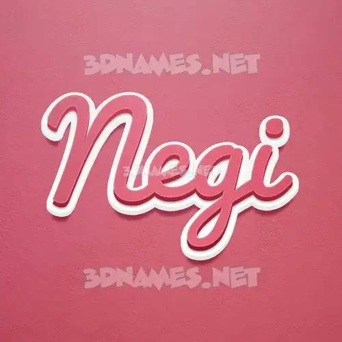 negi in Red Scribble style - 3D name wallpaper