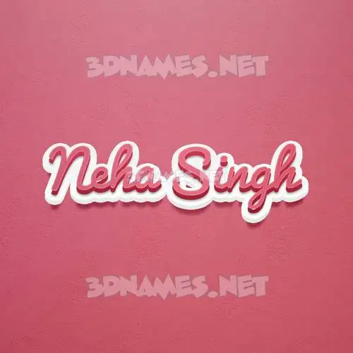 neha singh in Red Scribble style - 3D name wallpaper