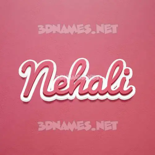 nehali in Red Scribble style - 3D name wallpaper