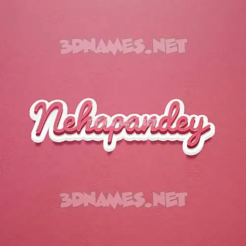 nehapandey in Red Scribble style - 3D name wallpaper
