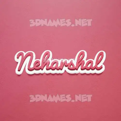 neharshal in Red Scribble style - 3D name wallpaper