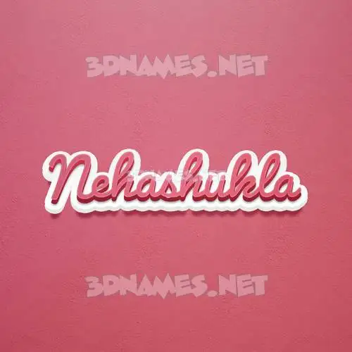 nehashukla in Red Scribble style - 3D name wallpaper