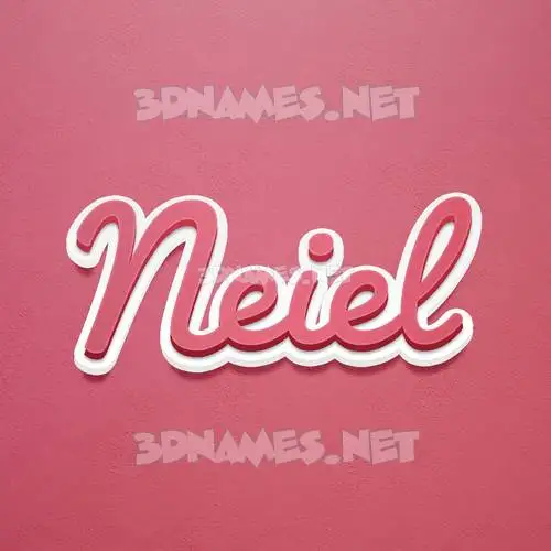 neiel in Red Scribble style - 3D name wallpaper neiel in Red Scribble style - 3D name wallpaper