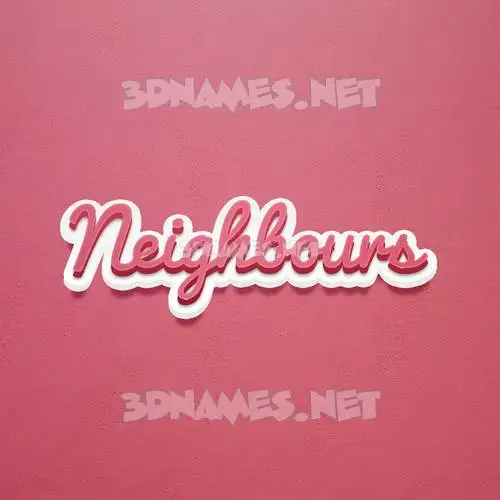 neighbours in Red Scribble style - 3D name wallpaper neighbours in Red Scribble style - 3D name wallpaper