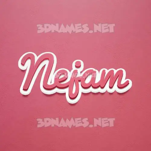 nejam in Red Scribble style - 3D name wallpaper
