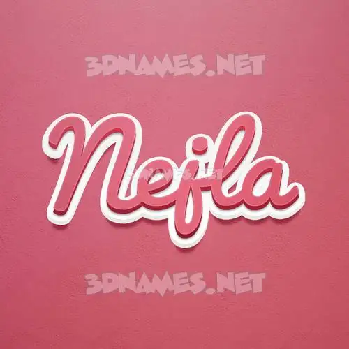 nejla in Red Scribble style - 3D name wallpaper