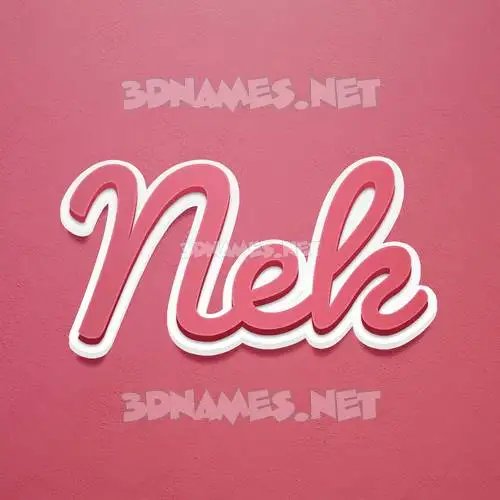 nek in Red Scribble style - 3D name wallpaper nek in Red Scribble style - 3D name wallpaper
