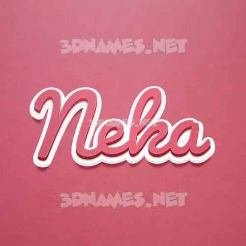 neka in Red Scribble style - 3D name wallpaper