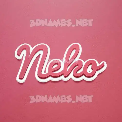 neko in Red Scribble style - 3D name wallpaper neko in Red Scribble style - 3D name wallpaper