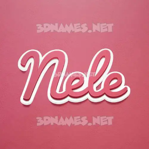 nele in Red Scribble style - 3D name wallpaper nele in Red Scribble style - 3D name wallpaper