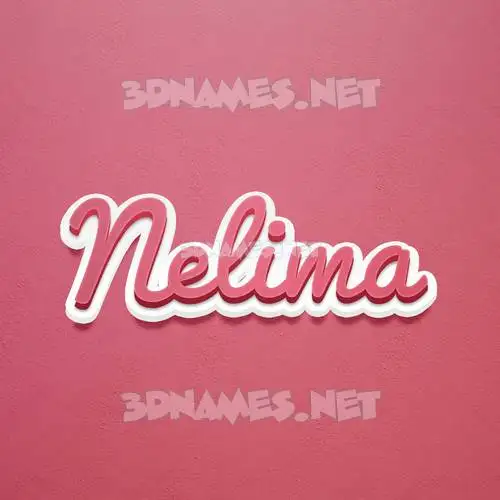 nelima in Red Scribble style - 3D name wallpaper