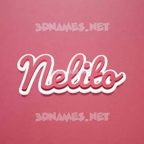 nelito in Red Scribble style - 3D name wallpaper nelito in Red Scribble style - 3D name wallpaper