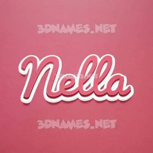 nella in Red Scribble style - 3D name wallpaper nella in Red Scribble style - 3D name wallpaper
