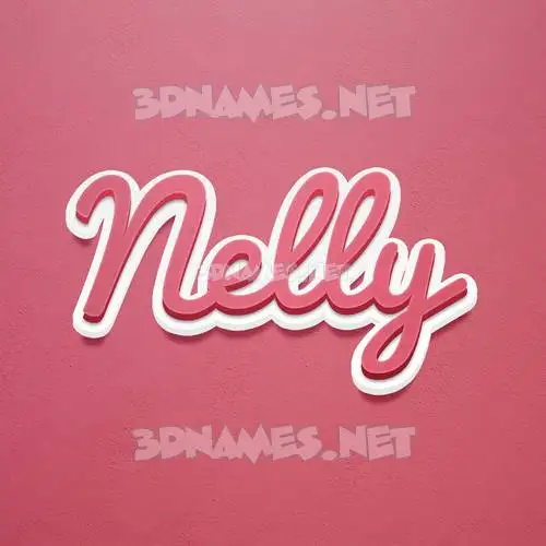 nelly in Red Scribble style - 3D name wallpaper