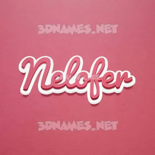 nelofer in Red Scribble style - 3D name wallpaper