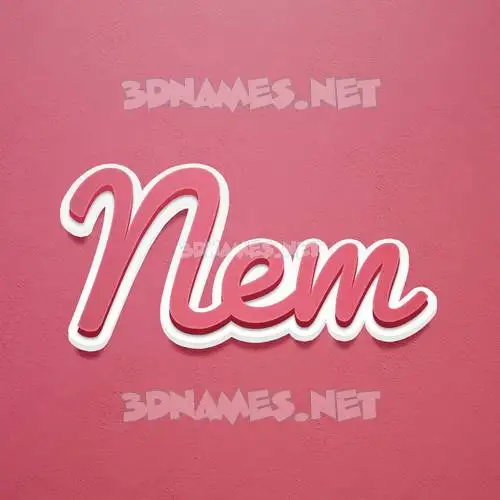 nem in Red Scribble style - 3D name wallpaper nem in Red Scribble style - 3D name wallpaper