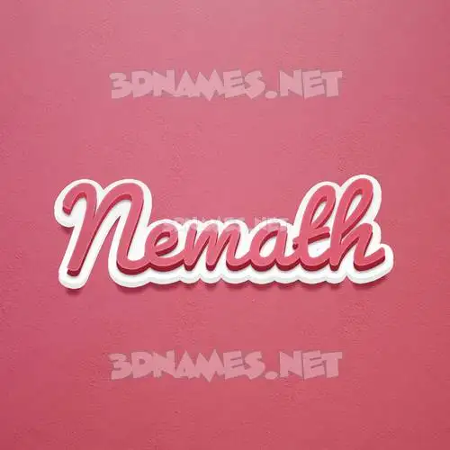 nemath in Red Scribble style - 3D name wallpaper
