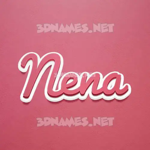 nena in Red Scribble style - 3D name wallpaper