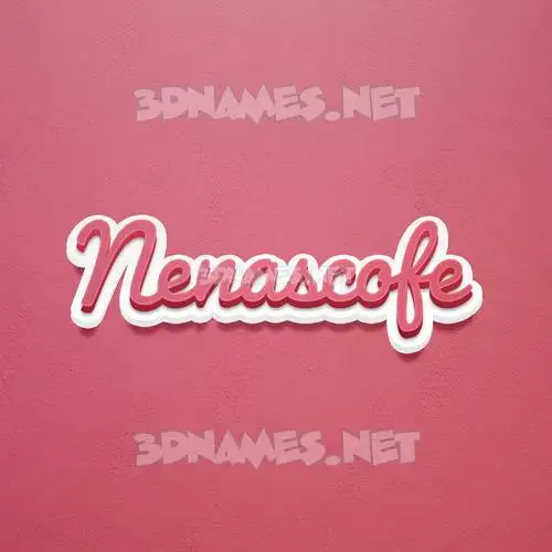 nenascofe in Red Scribble style - 3D name wallpaper nenascofe in Red Scribble style - 3D name wallpaper
