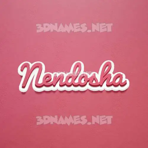 nendosha in Red Scribble style - 3D name wallpaper nendosha in Red Scribble style - 3D name wallpaper