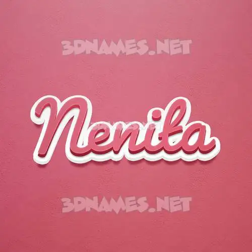 nenita in Red Scribble style - 3D name wallpaper nenita in Red Scribble style - 3D name wallpaper